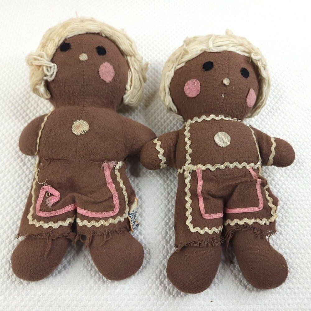 Vintage 50s Dakin Dream Pets Gingerbread Man Lot 2